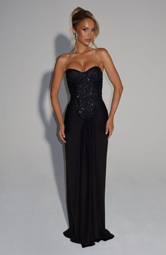 Vestido Comprido Carina - Preto