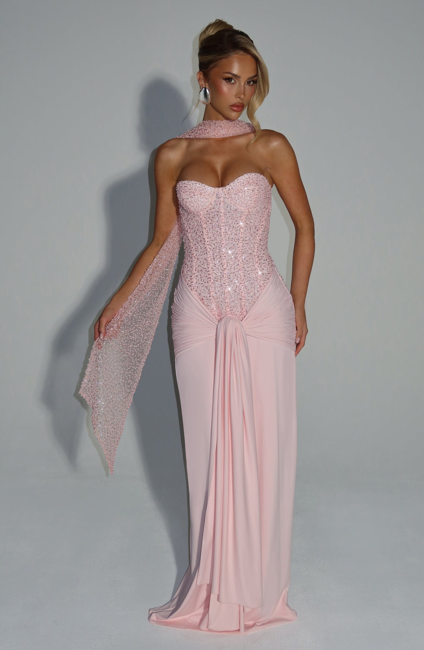 Vestido Comprido Carina - Rosado