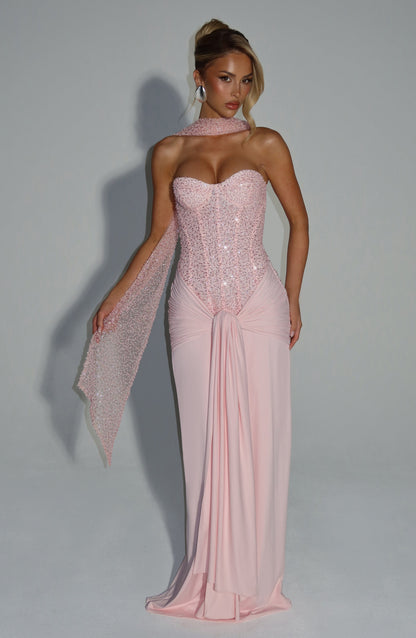 Vestido Comprido Carina - Rosado