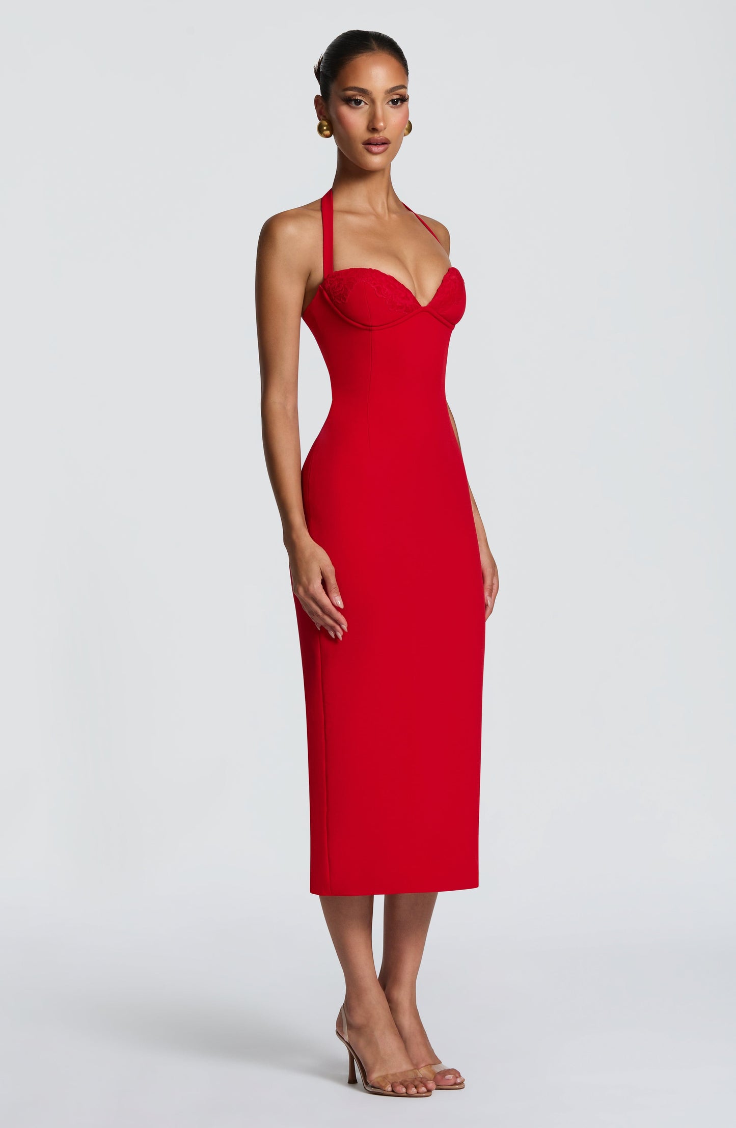 Vestido Midi Cassia - Vermelho