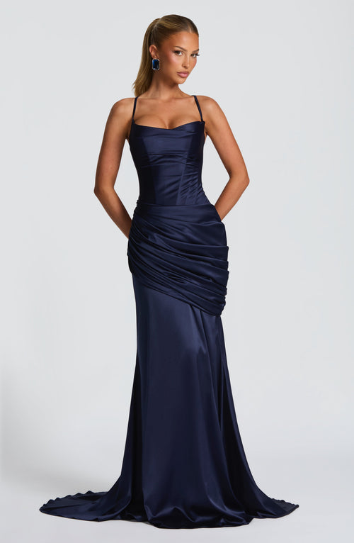 Vestido Connie - Azul-Marinho