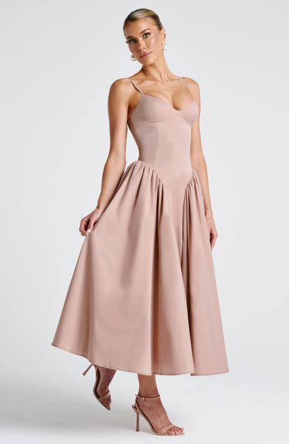 Vestido Midi Emerson - Argila