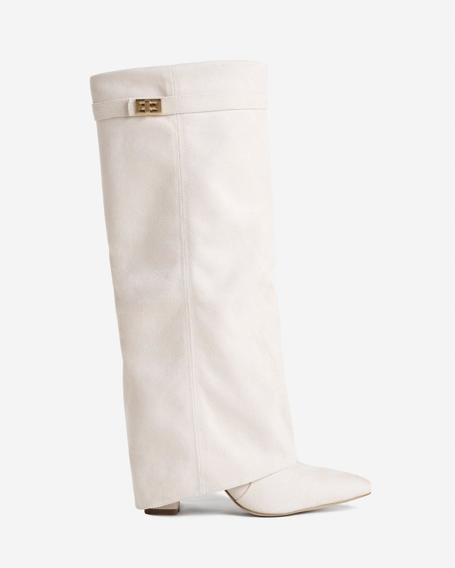 Botas de cano alto Lavista Suede - Creme