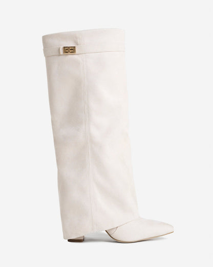 Botas de cano alto Lavista Suede - Creme