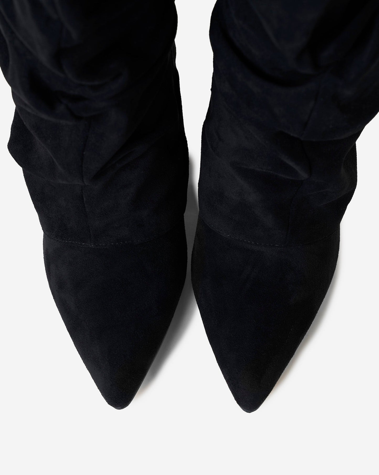 Botas de cano alto Lavista Slouchy de camurça – Preto