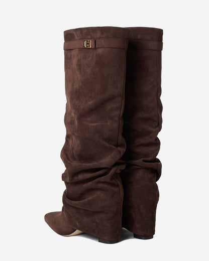 Botas de cano alto Lavista Slouchy Suede - Castanhas