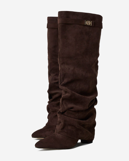 Botas de cano alto Lavista Slouchy Suede - Castanhas