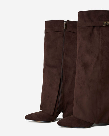 Botas Lavista Suede de cano alto - Castanhas