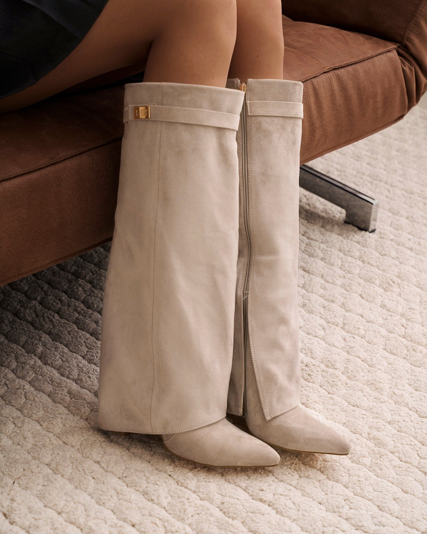 Botas de cano alto Lavista Suede - Taupe
