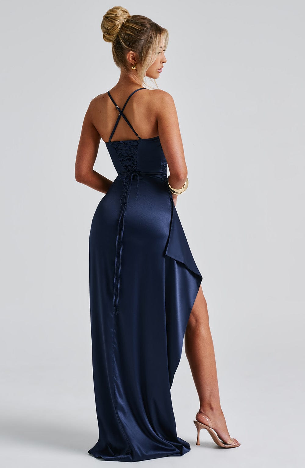Vestido Comprido Helen - Azul-Marinho