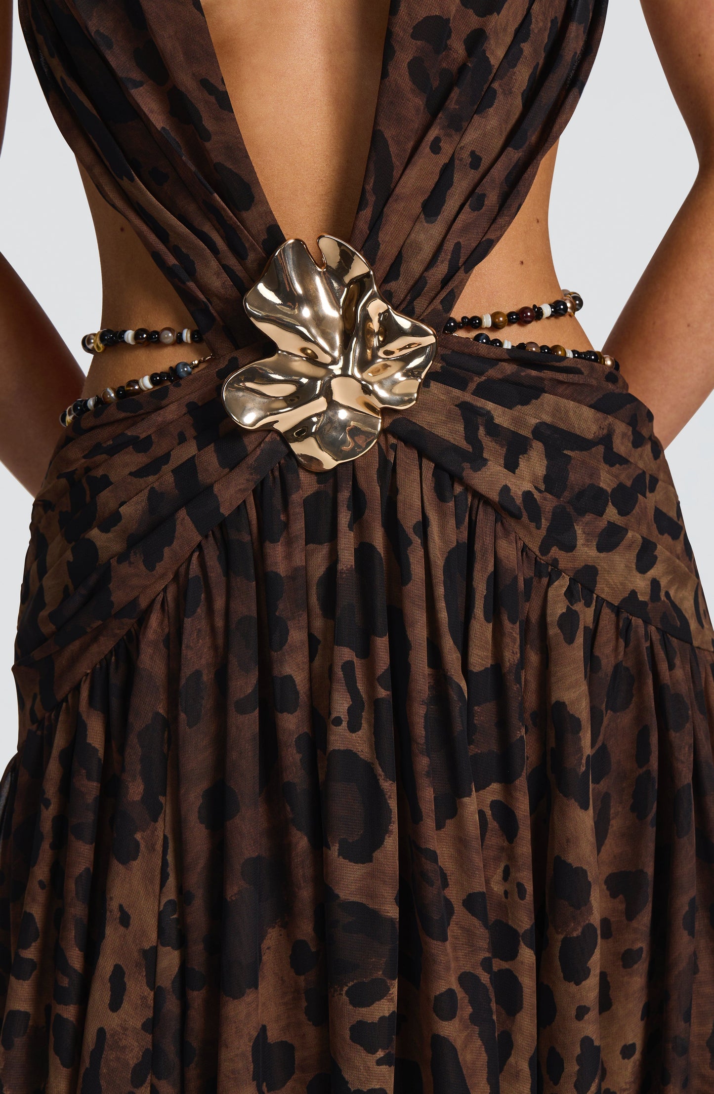 Vestido Maxi Indiana - Padrão Leopardo