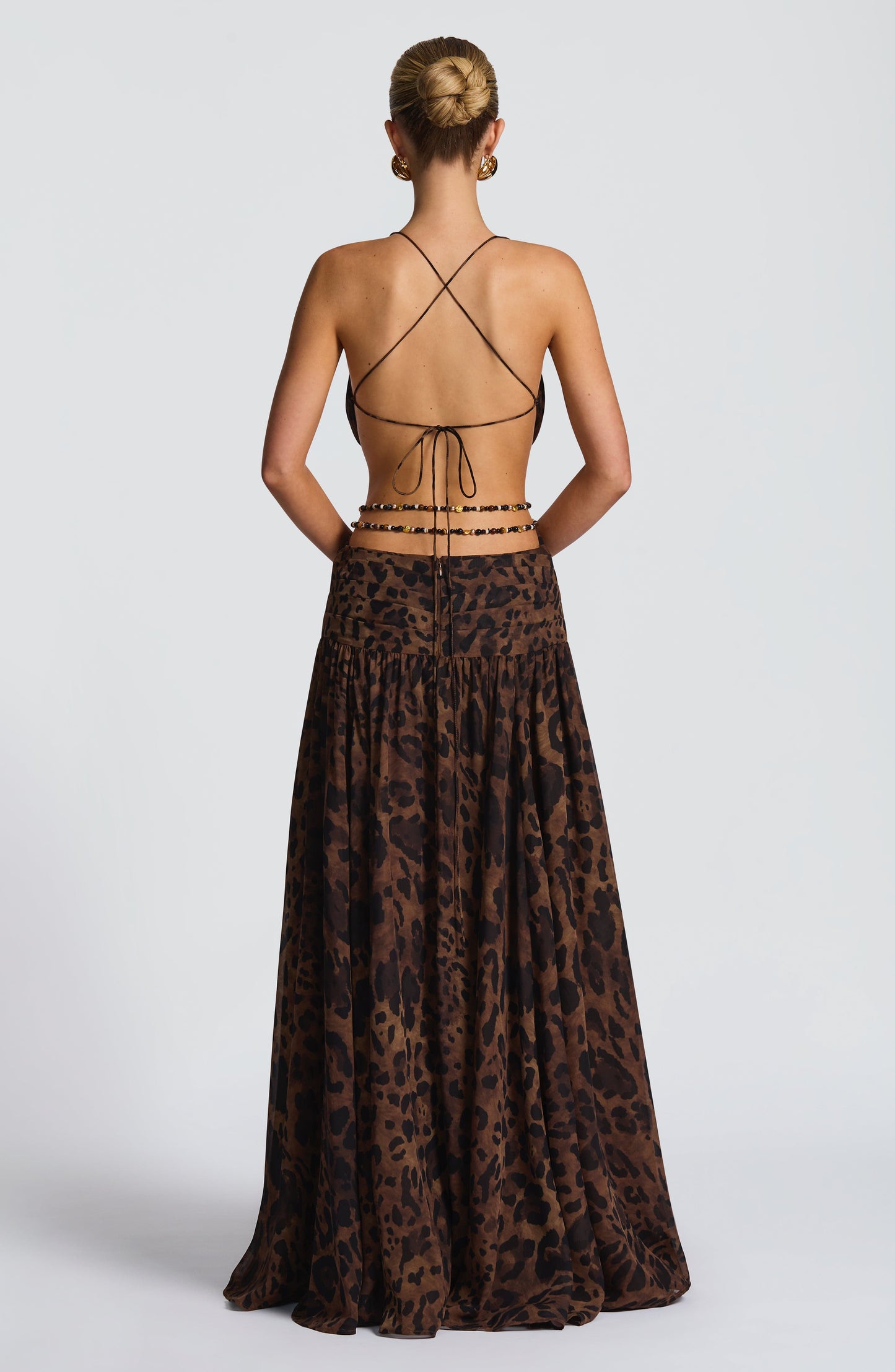 Vestido Maxi Indiana - Padrão Leopardo