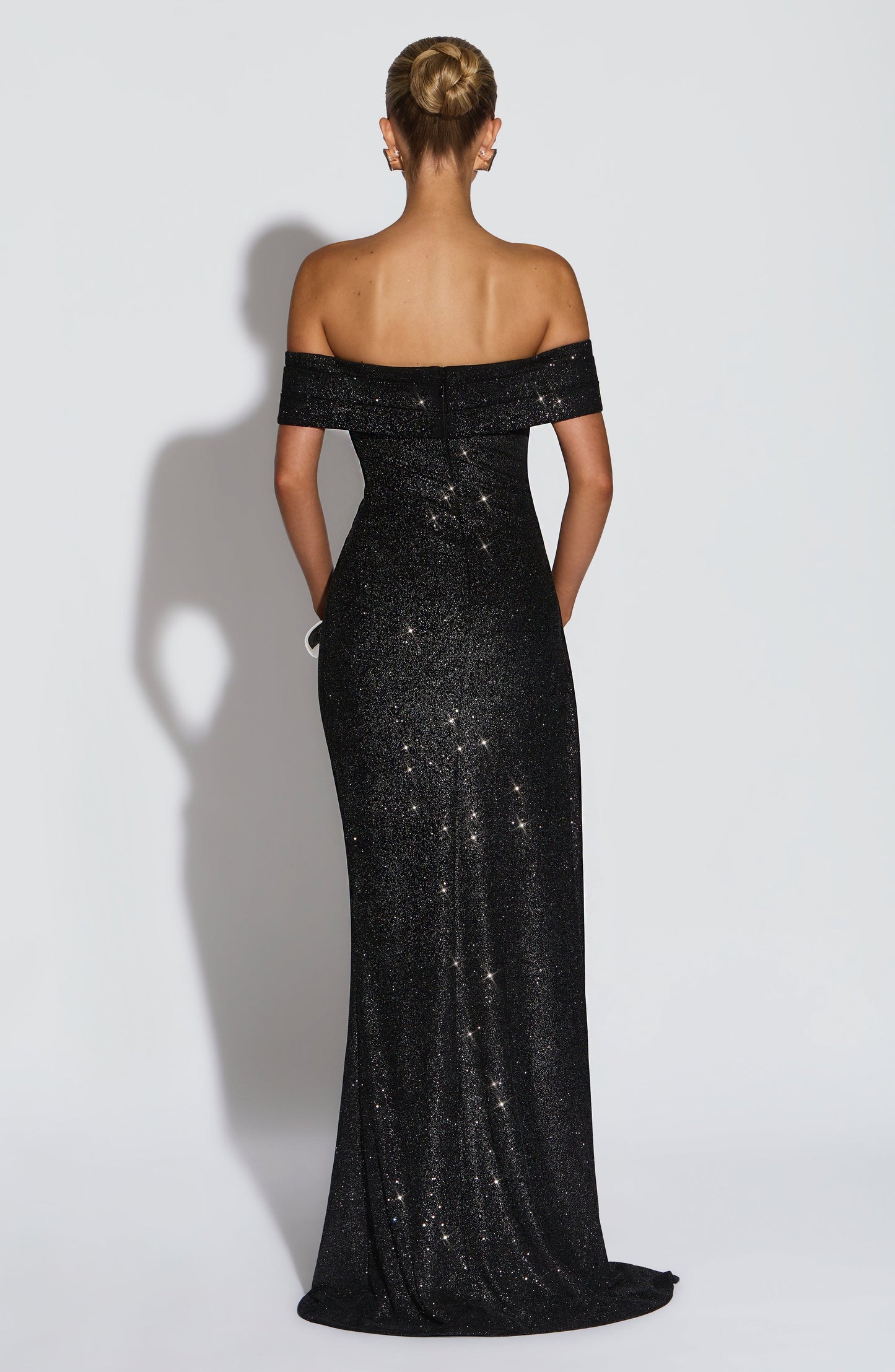 Vestido maxi Joyce - Preto cintilante