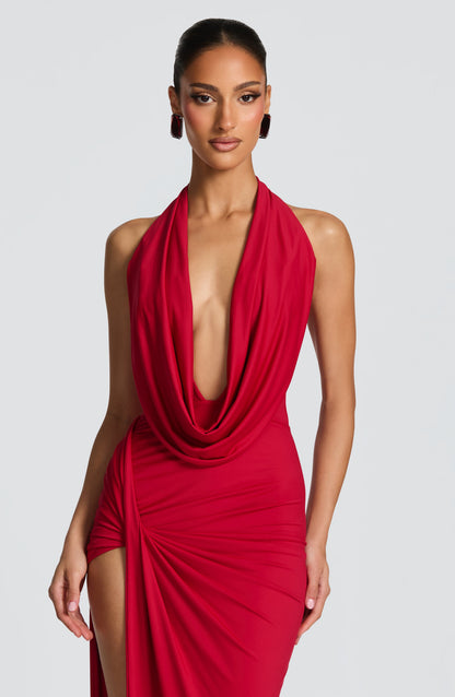 Vestido comprido Kingsley – Vermelho
