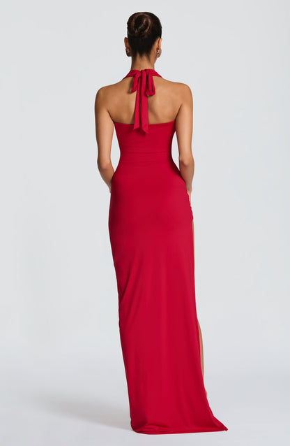 Vestido comprido Kingsley – Vermelho