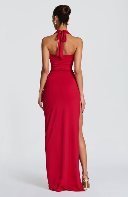 Vestido comprido Kingsley – Vermelho