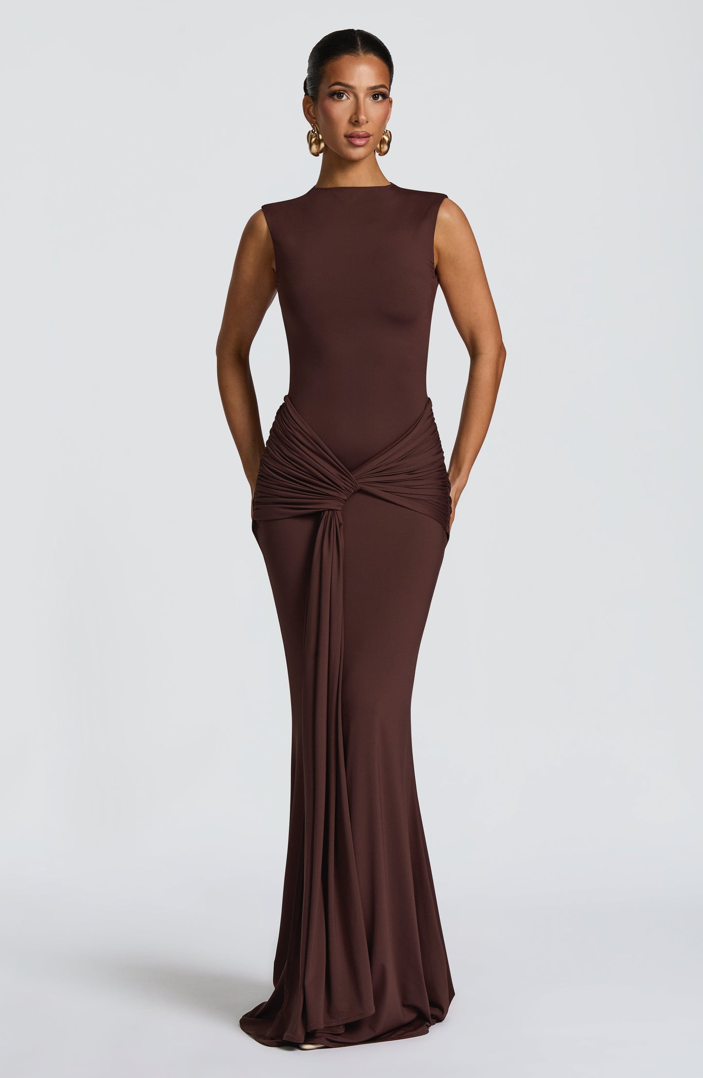 Vestido Maxi Lorenza - Castanho Ameixa