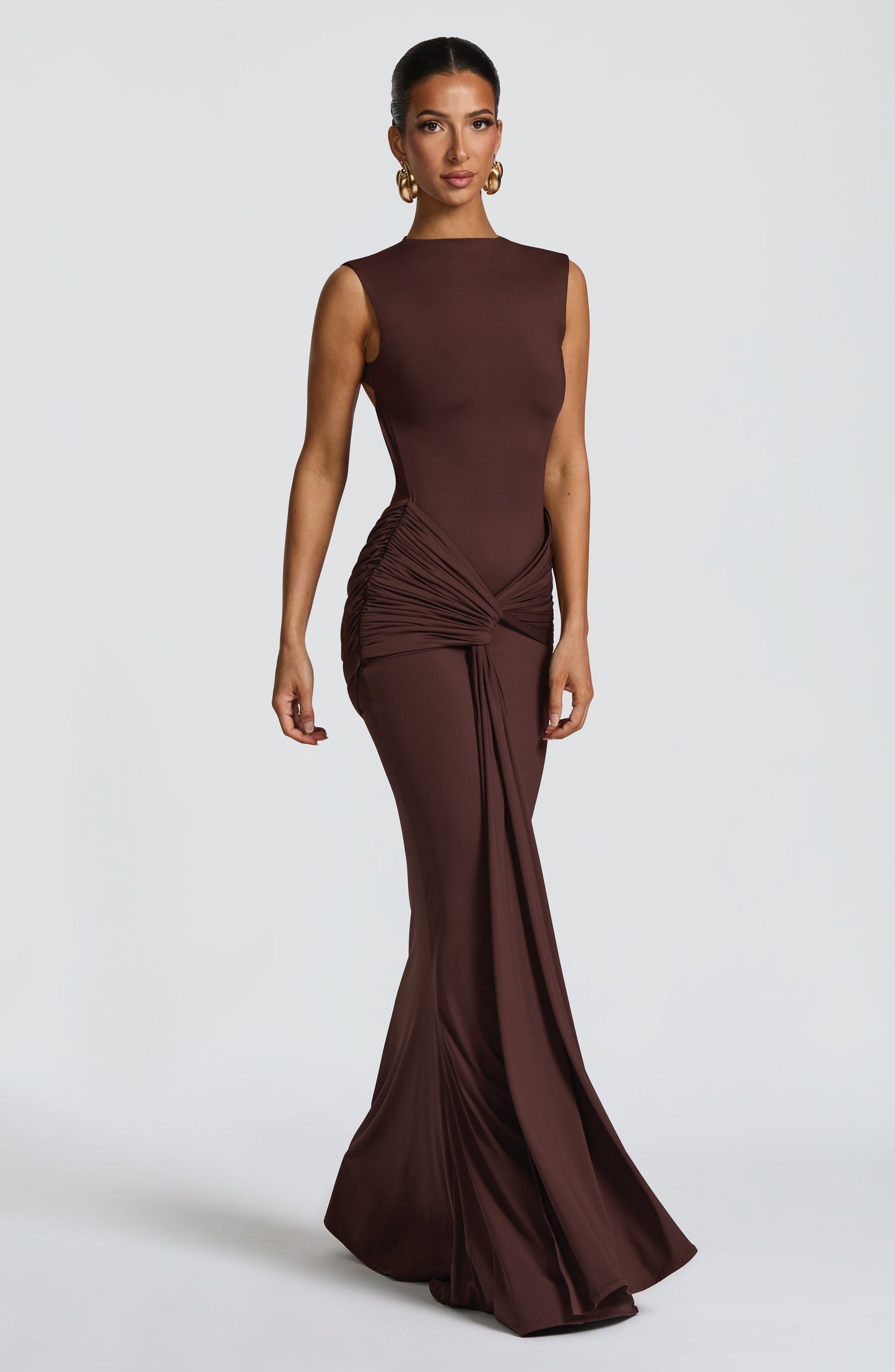 Vestido Maxi Lorenza - Castanho Ameixa