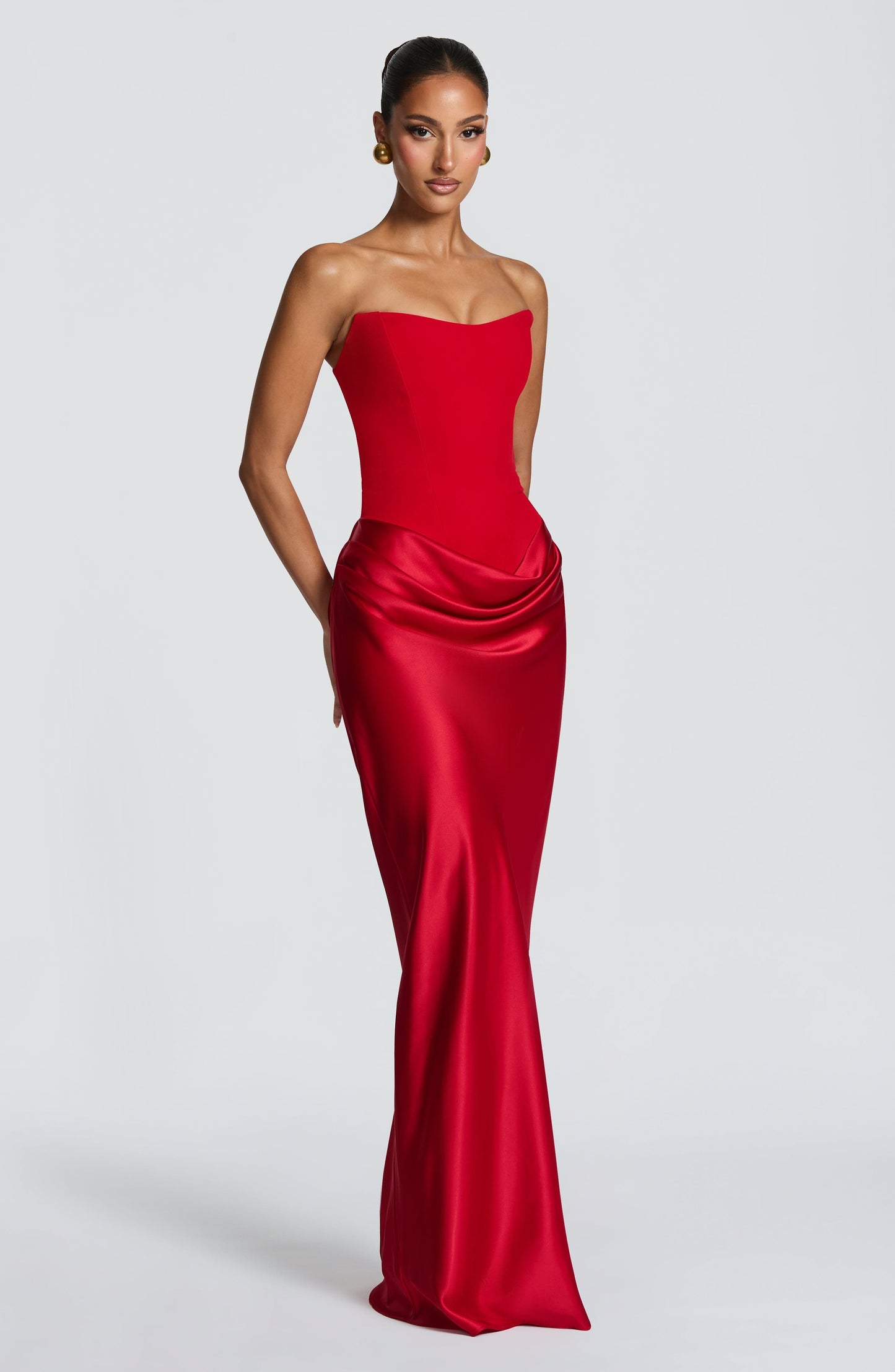 Vestido comprido Maggie - Vermelho