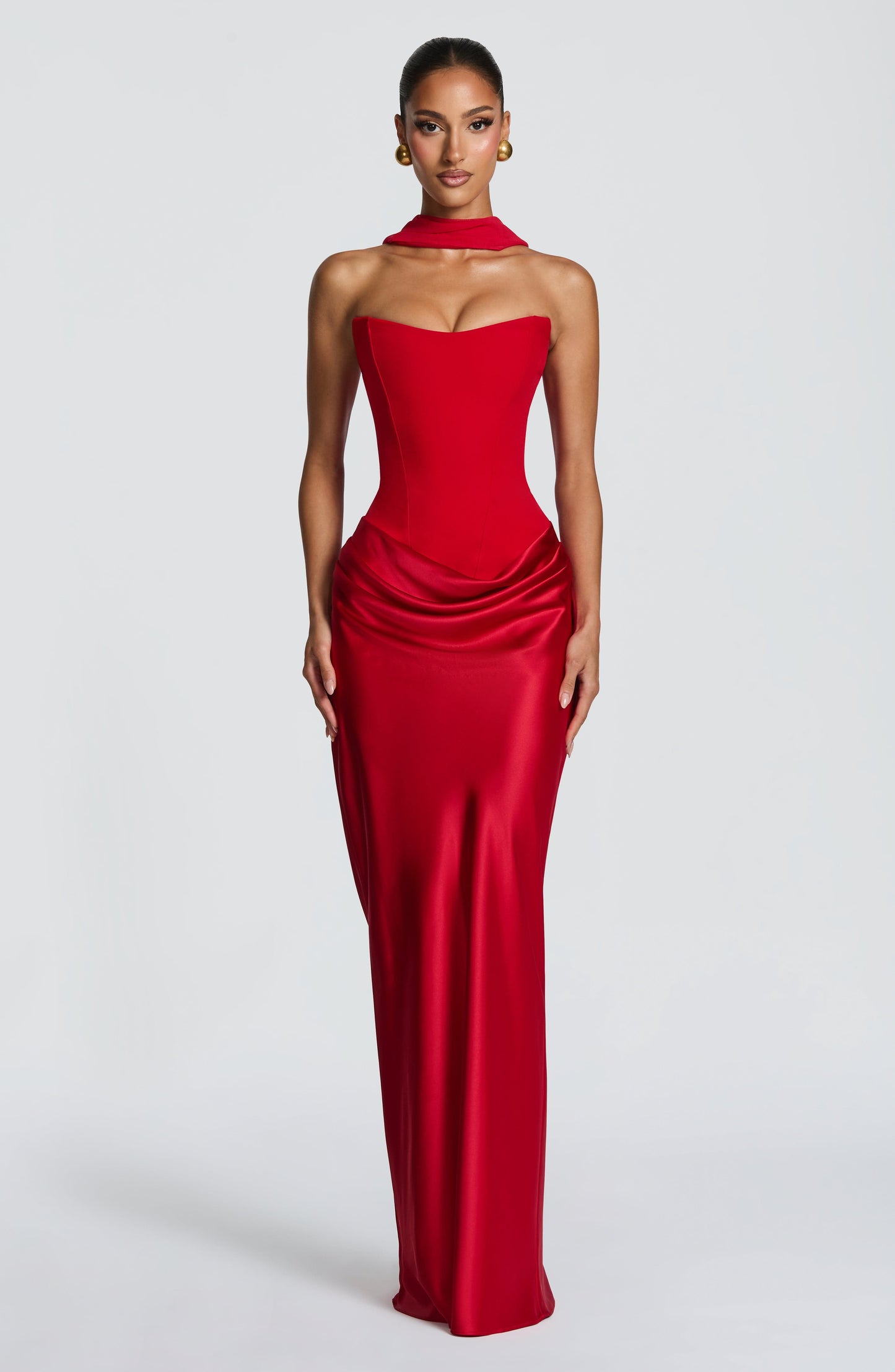 Vestido comprido Maggie - Vermelho