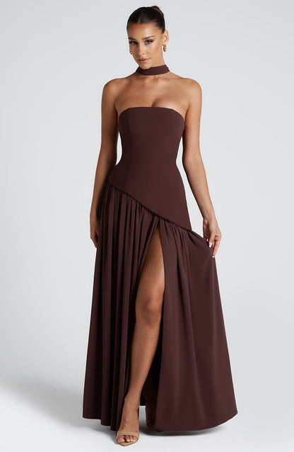Maliyah Maxi Dress - Castanho Ameixa