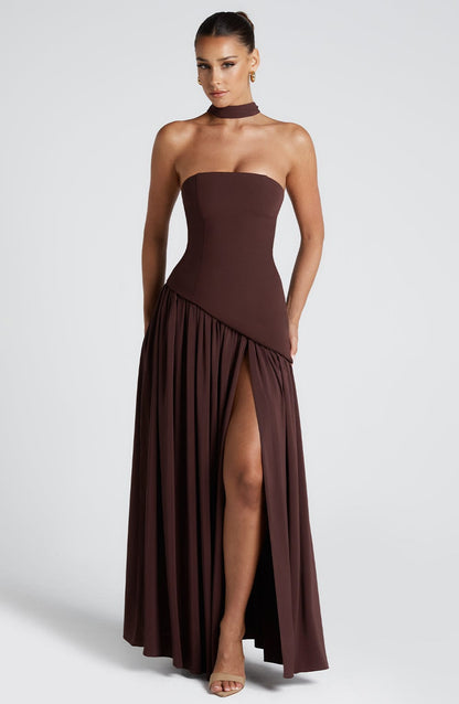 Maliyah Maxi Dress - Castanho Ameixa