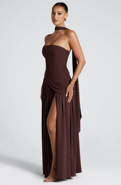 Maliyah Maxi Dress - Castanho Ameixa