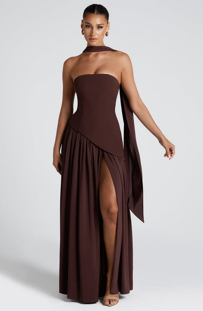 Maliyah Maxi Dress - Castanho Ameixa