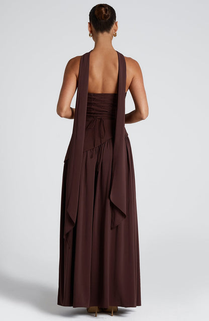Maliyah Maxi Dress - Castanho Ameixa