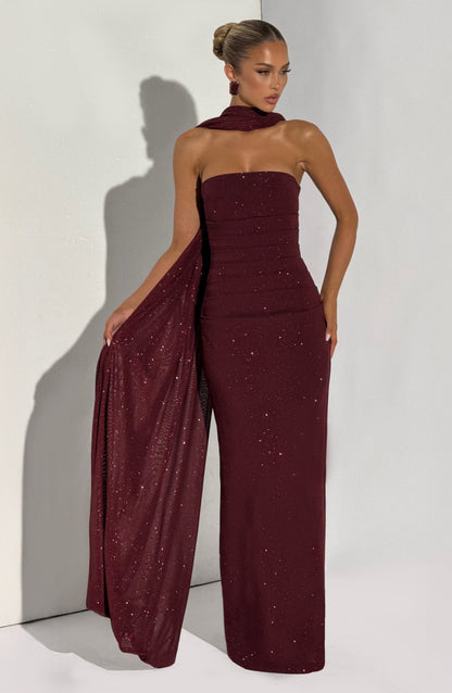 Pandra Maxi Dress - Vinho Cintilante