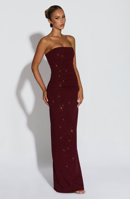 Pandra Maxi Dress - Vinho Cintilante