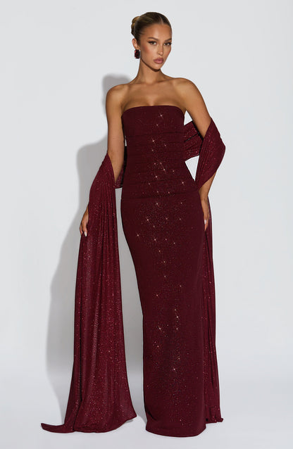 Pandra Maxi Dress - Vinho Cintilante