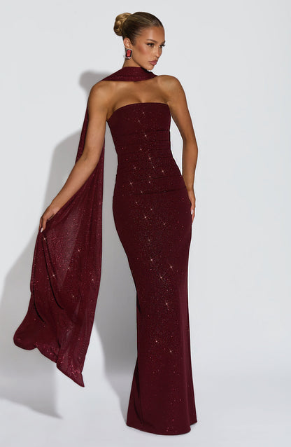 Pandra Maxi Dress - Vinho Cintilante