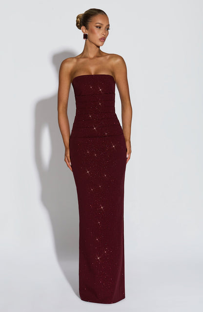 Pandra Maxi Dress - Vinho Cintilante