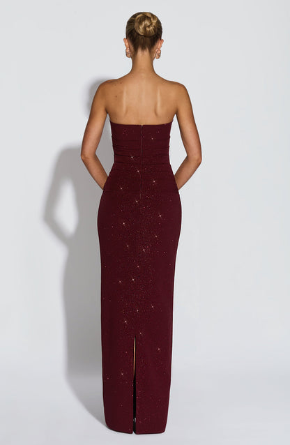 Pandra Maxi Dress - Vinho Cintilante