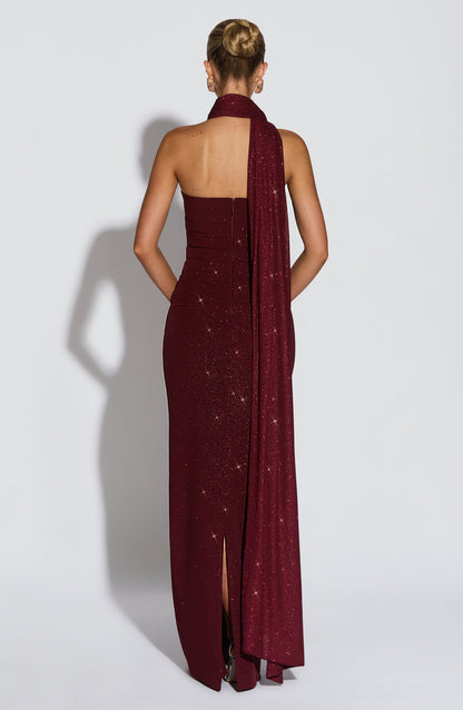 Pandra Maxi Dress - Vinho Cintilante