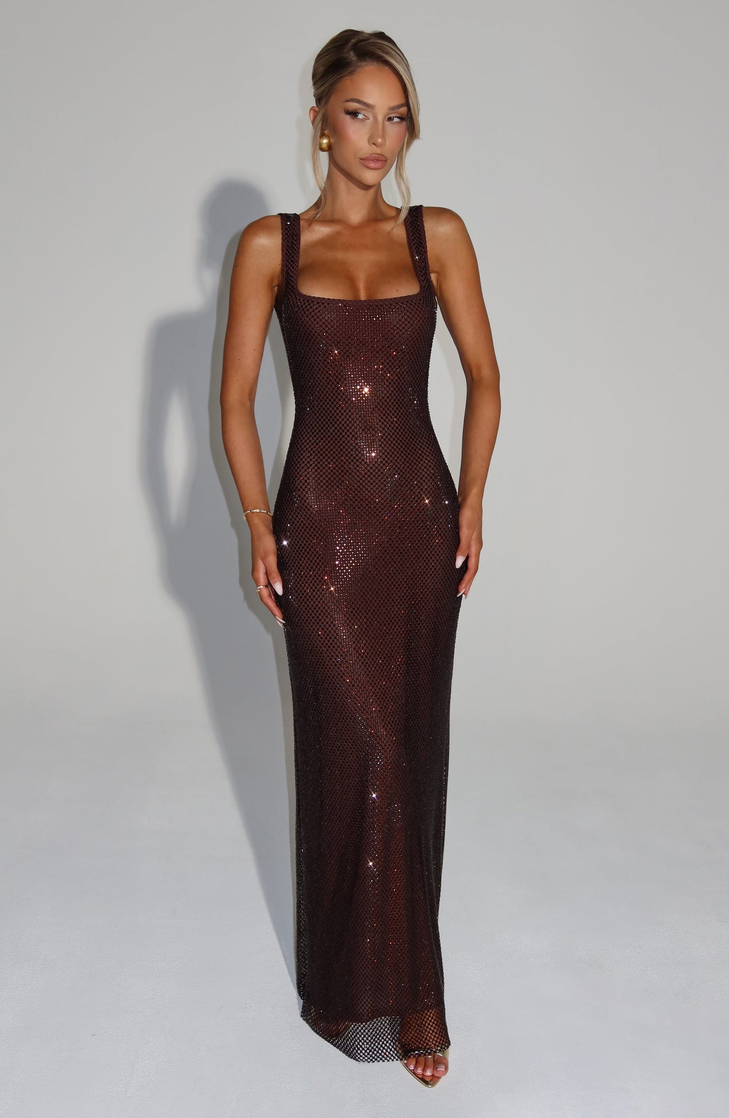 Petra Maxi Dress - Castanho Ameixa
