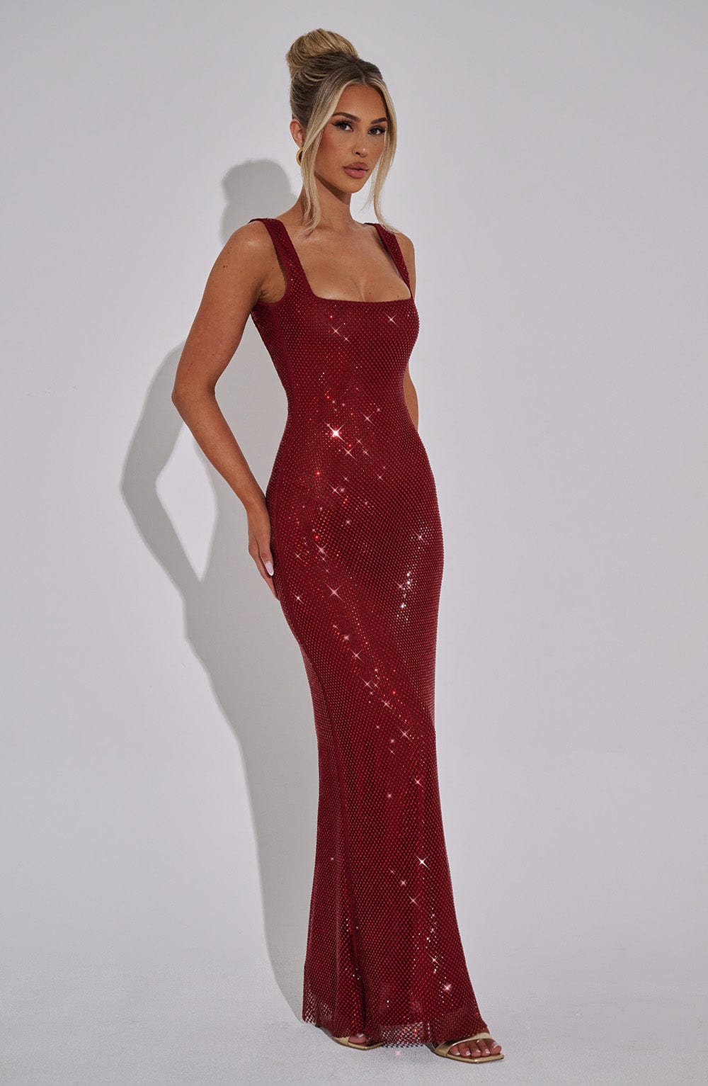 Vestido comprido Petra – Cor de Vinho