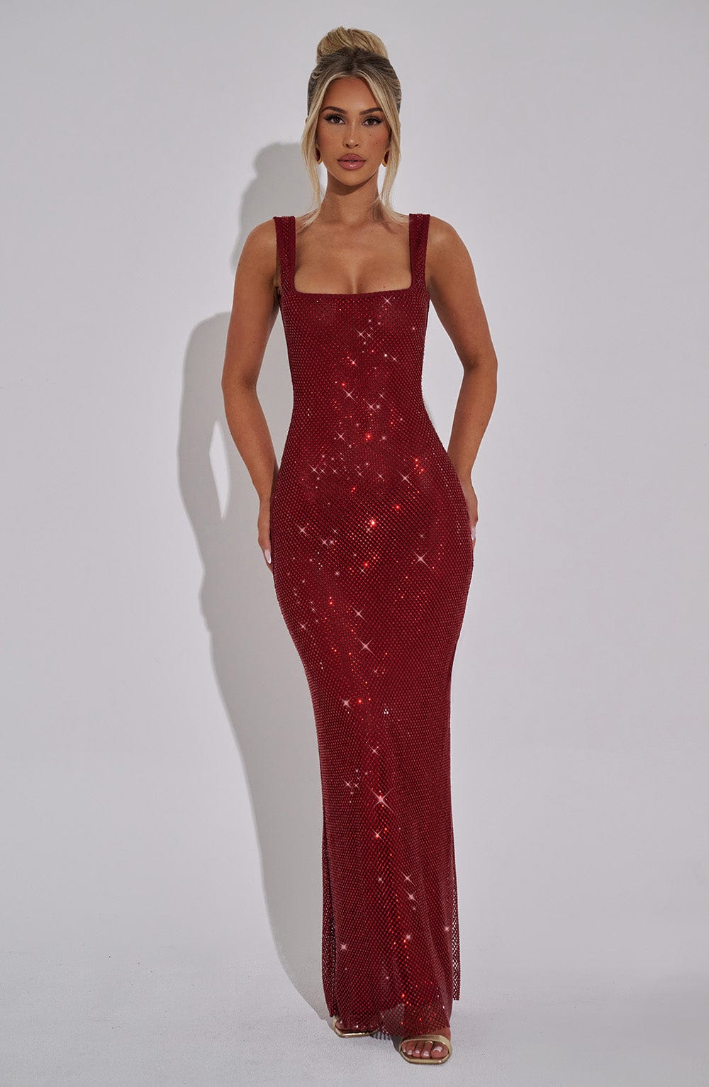 Vestido comprido Petra – Cor de Vinho