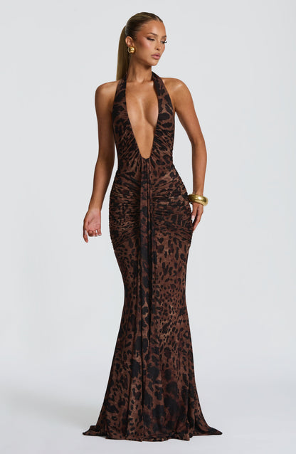 Vestido Maxi Rosetta - Estampado Leopardo