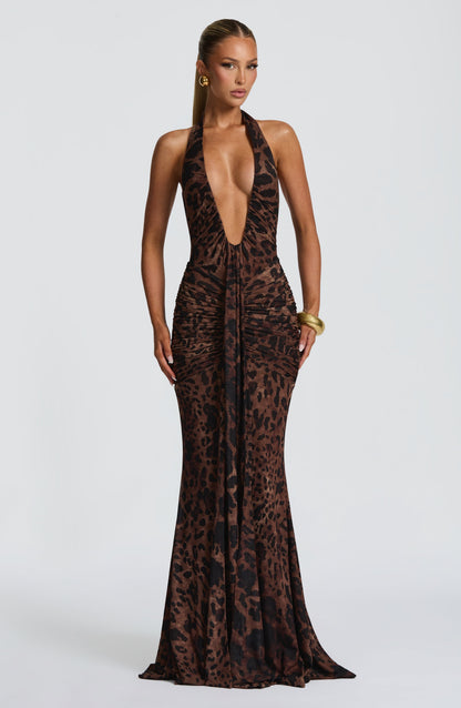 Vestido Maxi Rosetta - Estampado Leopardo
