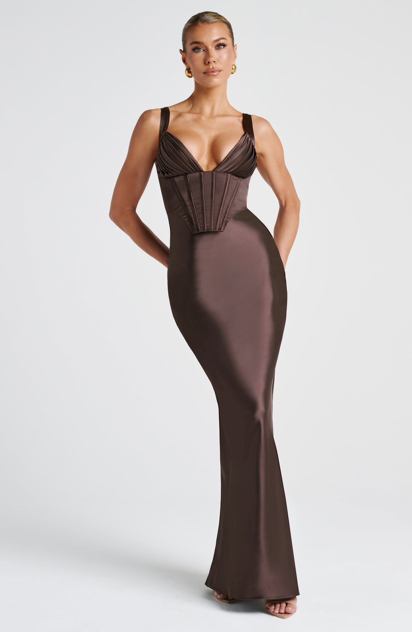Vestido Maxi Shae - Castanho-Ameixa