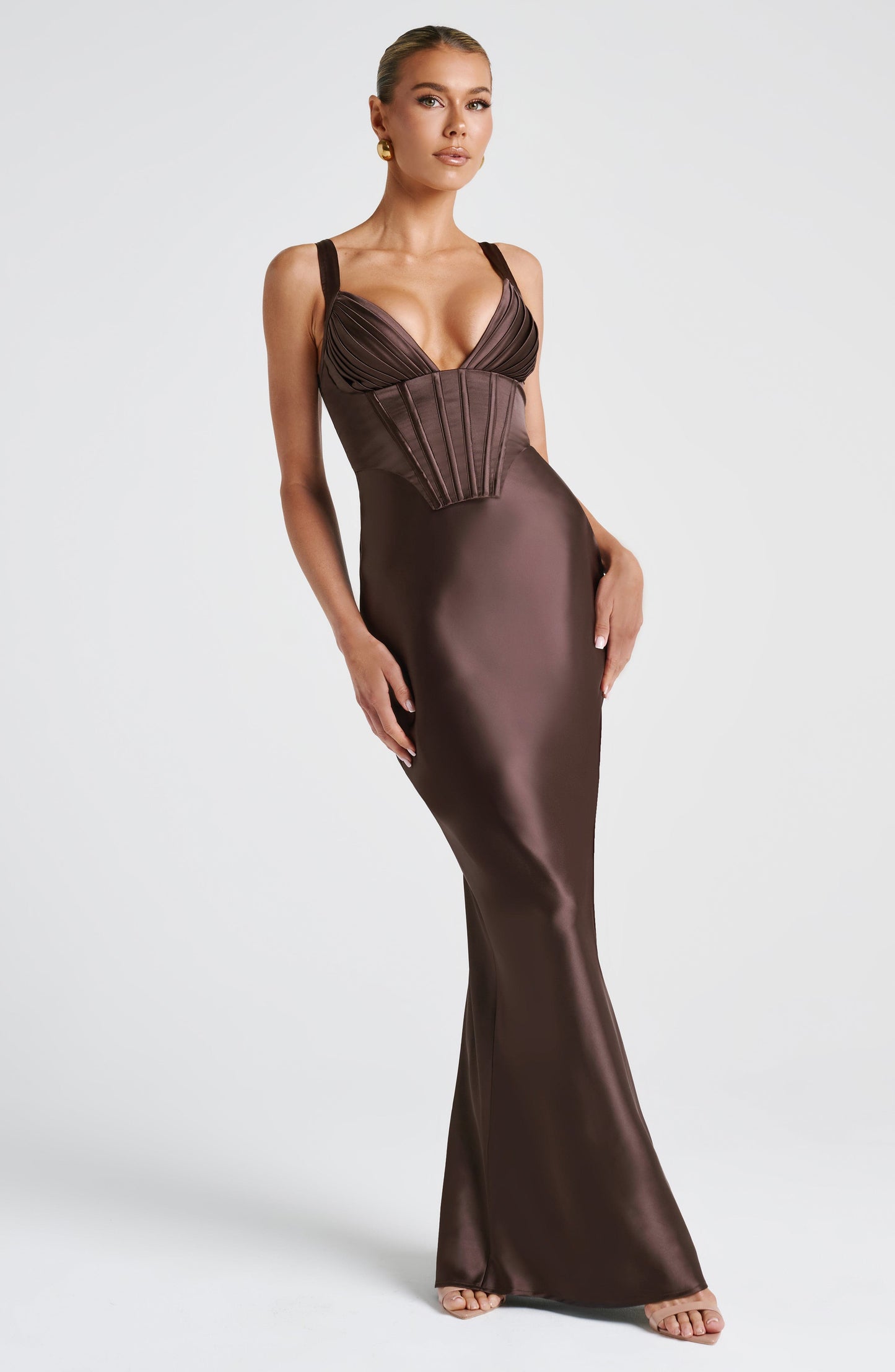 Vestido Maxi Shae - Castanho-Ameixa