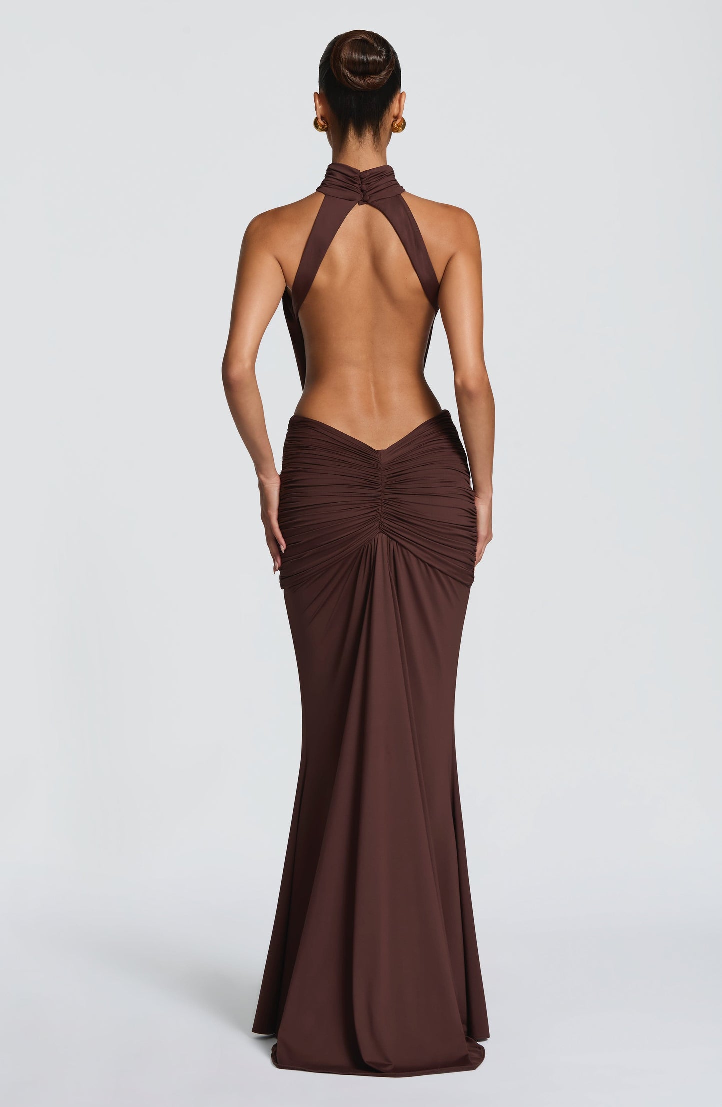 Vestido Comprido Thekla - Castanho Ameixa