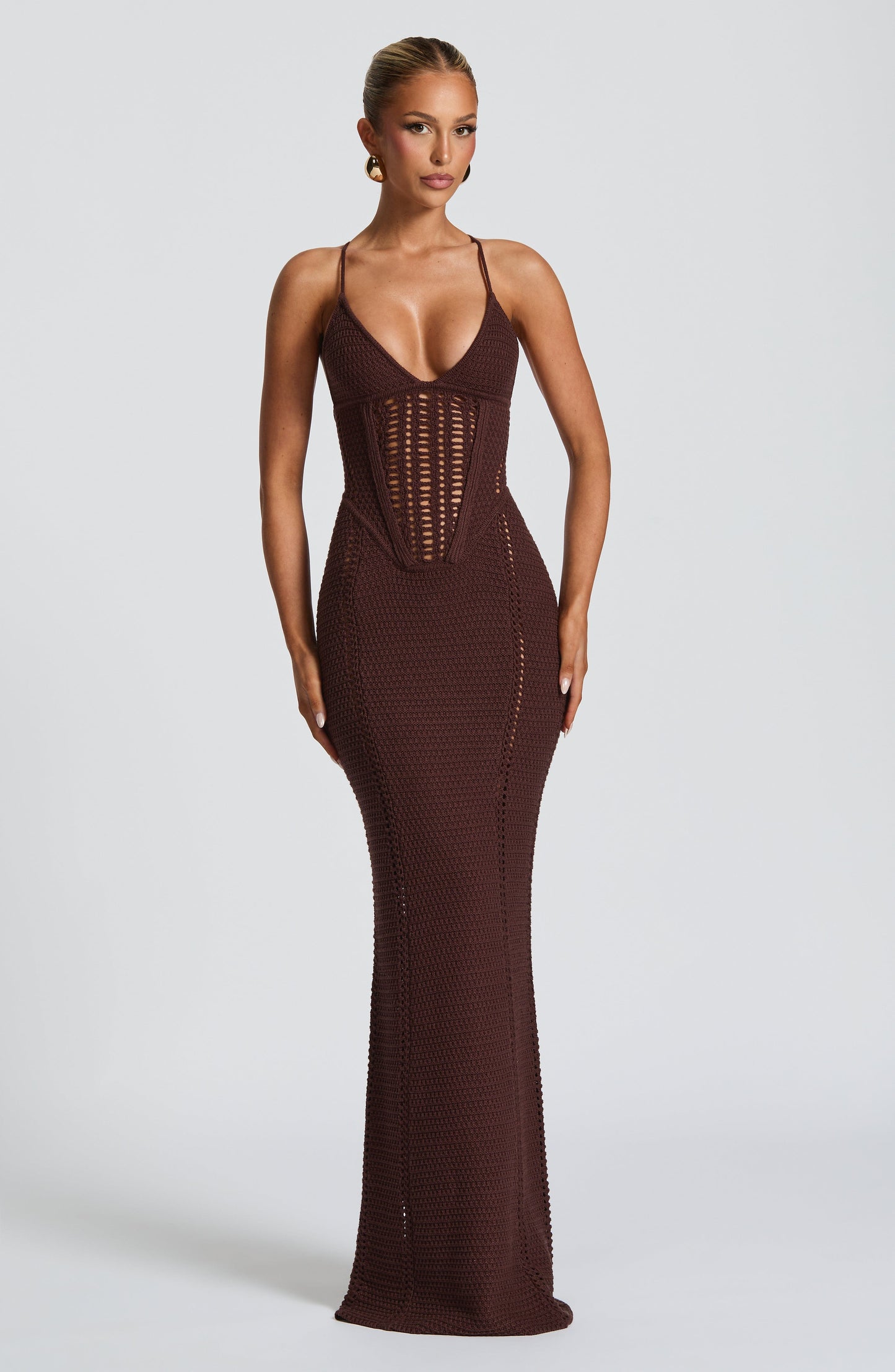 Vestido Xanthe Maxi - Castanho Ameixa