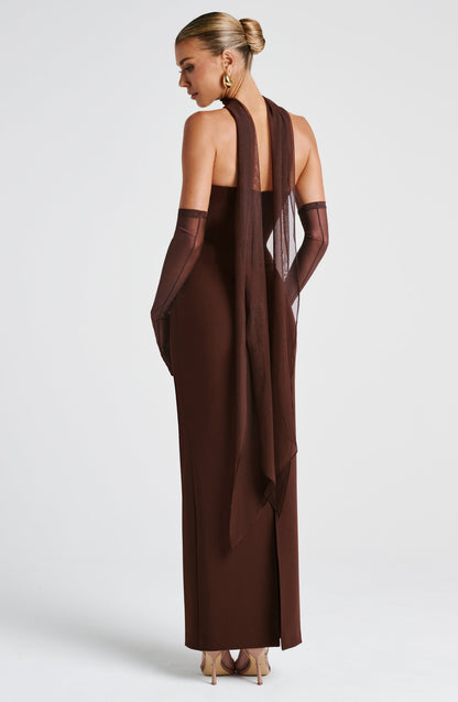 Yulia Maxi Dress - Castanho Ameixa